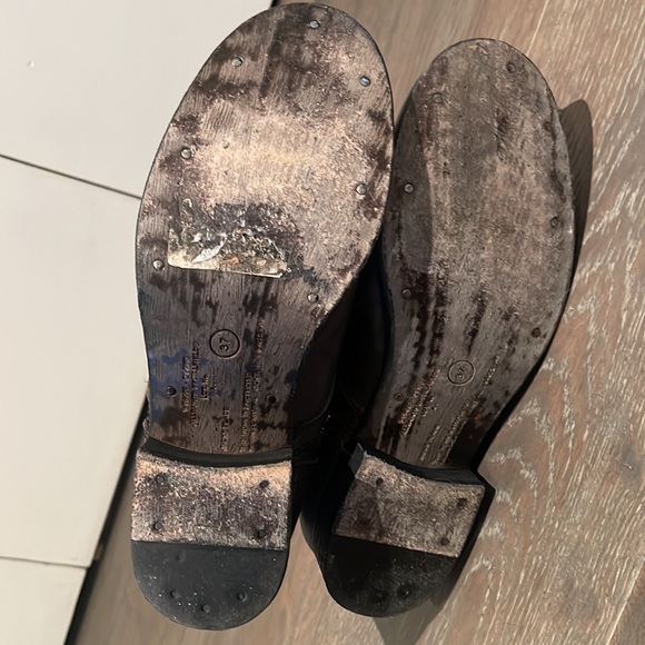 All Saints military combat boots 37 leather. “Black” but more of a dark gray - Picture 5 of 5